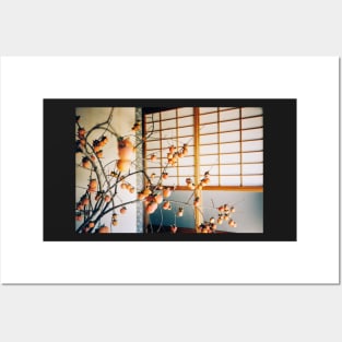 Persimmon Branches Ikebana Shot on Porta 400 Shot on Porta 400 Posters and Art